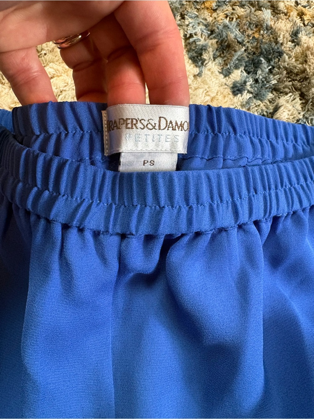 Crisp Royal Blue Elastic Waist wide leg pants by Draper’s & Damon